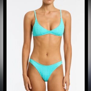 Triangl Swimwear Blue Bikini Set Classic Triangle Design